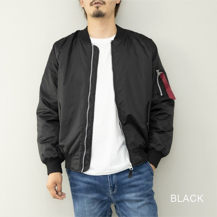 MA-1 メンズ ナイロン ヘビーツイル 裏キルティング 中綿 ミリタリージャケット フライトジャケット 4Color